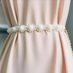 New Daisy Pearl Beaded Coquette Satement Belt